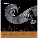 D'addario k610 3 / 4l - jeu de cordes contrebasse kaplan, manche 3 / 4, light