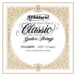 D'addario nyl020w, . 020 - corde au détail cuivre plaqué argent guitare classique D'addario nyl020w, . 020 - corde au détail cuivre plaqué argent guitare classique