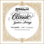 D'addario nyl056w, . 056 - corde au d�tail cuivre plaqu� argent guitare classique