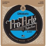 D'addario pro arte hard j50 - jeu cordes classiques tirant fort nylon noir