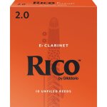 D'addario rba1020 - anches - clarinette mi bmol, force 2, bote de 10