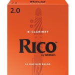 D'addario rca1020 - anches clarinette sib, force 2. 0, bo�te de 10