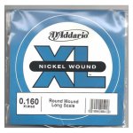 D'addario xlb160, diapason long, . 160 - corde au dtail filet nickel guitare basse