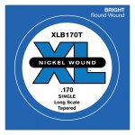 D'addario xlb170t, diapason long, . 170, sans surfilage - corde au dtail filet nickel guitare basse