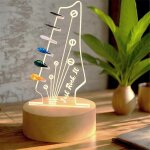 Affichage de mdiator de guitare, support de rangement de mdiator lumineux, pour acoustique electrique ...