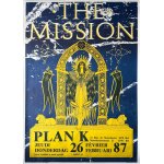 Affiche / poster - the mission - concert belgique 1987 - plan k - 61x86cm