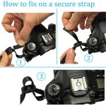 Ah2 harnais d'epaule double pour 2 appareil photo, sangle appareil photo avec 38mm carr arca type qr ...