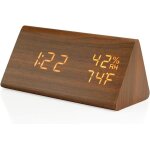 Aiture rveil numrique, horloge de chevet led avec grand affichage  chiffres, 3 rglages d'alarme, ...