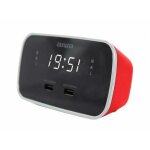 Aiwa cru - 19rd radio d'horloge en cran rouge affichage de la fonction de charge usb fonction d'alarm ...