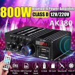 Ak380 bluetooth - amplificateurs de puissance domestiques, ak35, ak380, 800w, 2 canaux, bluetooth 5. ...