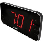 Akai professional acr - 3899 horloge radio num?rique noire (fm, am, pll), radio, rouge