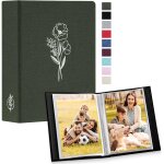 Album photo 10x15 600 pochette, grand format lin tissu album pour horizontal vertical photos bleu
