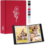 Album photo 10x15 600 pochette, grand format lin tissu album pour horizontal vertical photos bleu