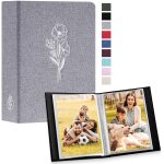 Album photo 10x15 600 pochette, grand format lin tissu album pour horizontal vertical photos bleu