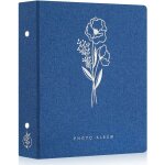 Album photo 10x15 600 pochette, grand format lin tissu album pour horizontal vertical photos bleu