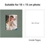 Album photo 300 pochettes 10x15 cm en toile avec fenêtre ¿ grand livre photo de souvenirs ¿ blanc Album photo 300 pochettes 10x15 cm en toile avec fenêtre ¿ grand livre photo de souvenirs ¿ blanc