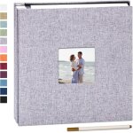 Album photo adhsif 40 pages couverture en lin scrapbook 28 x 27 cm album diy surdimensionn prservation ...