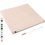 Album photo adhsif couverture en lin scrapbook 33 x 32 cm album diy surdimensionn prservation bb ...