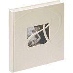 Album photo blanc 28 x 30, 5 cm couverture en lin avec dcoupe de couverture, album de mariage ti amo ...