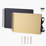 Album photo a personnal r - 21 x 15 cm - 60 pages - papier noir - a5 - mini album pour enfants a coller ...