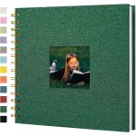 Album photo scrapbook avec couverture en lin, 20, 5 x 20, 5 cm, couverture rigide, pages blanches en ...