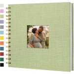 Album photo scrapbook avec couverture en lin, 20, 5 x 20, 5 cm, couverture rigide, pages blanches en ... Album photo scrapbook avec couverture en lin, 20, 5 x 20, 5 cm, couverture rigide, pages blanches en ...