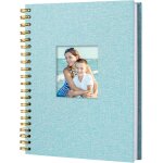Album photo scrapbook avec couverture en lin, 20, 5 x 20, 5 cm, couverture rigide, pages blanches en ... Album photo scrapbook avec couverture en lin, 20, 5 x 20, 5 cm, couverture rigide, pages blanches en ...