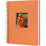 Album photo scrapbook avec couverture en lin, 20, 5 x 20, 5 cm, couverture rigide, pages blanches en ...