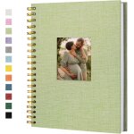 Album photo scrapbook avec couverture en lin, 20, 5 x 20, 5 cm, couverture rigide, pages blanches en ... Album photo scrapbook avec couverture en lin, 20, 5 x 20, 5 cm, couverture rigide, pages blanches en ...