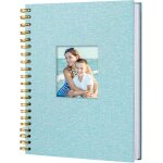 Album photo scrapbook avec couverture en lin, 20, 5 x 20, 5 cm, couverture rigide, pages blanches en ... Album photo scrapbook avec couverture en lin, 20, 5 x 20, 5 cm, couverture rigide, pages blanches en ...