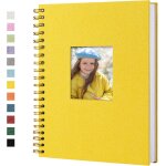 Album photo scrapbook avec couverture en lin, 20, 5 x 20, 5 cm, couverture rigide, pages blanches en ... Album photo scrapbook avec couverture en lin, 20, 5 x 20, 5 cm, couverture rigide, pages blanches en ...
