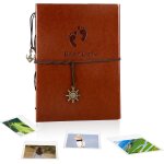 Album photo vintage en cuir 27 x 20, 5 cm - livre photo  personnaliser avec 60 pages - pour 420 photos ...