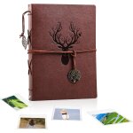 Album photo vintage en cuir 27 x 20, 5 cm - livre photo  personnaliser avec 60 pages - pour 420 photos ...