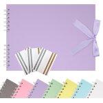 Album de scrapbook 21, 5 x 15 cm avec ruban, album photo en papier créatif pour mariage et anniversaire, ... Album de scrapbook 21, 5 x 15 cm avec ruban, album photo en papier créatif pour mariage et anniversaire, ...