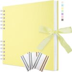 Album de scrapbook 29 x 21, 5 cm avec ruban, album photo en papier créatif pour mariage et anniversaire, ... Album de scrapbook 29 x 21, 5 cm avec ruban, album photo en papier créatif pour mariage et anniversaire, ...