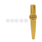 Alliage d'aluminium mini portable kazoo ukulele guitare partenaire instrument de musique (or)