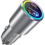 Allume cigare double port en m�tal 53w - type c pd3. 0 35w, usb qc3. 0 18w - compatible iphone 14 13 ...