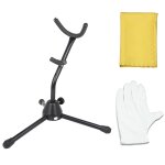 Alto sax stand noir - support pliable portable pour saxophone, clarinette, trompent, flte, instrument ...