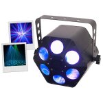 American dj quad phase hp - led moonflower puissant - 32w - mode musical et dmx - effets de faisceaux ...