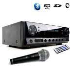 Ampli hifi stereo karaoke home - cinma ltc auio atm6500bt 100w + 3x20w + usb bluetooth fm aux dvd + ...