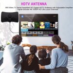 Amplificateur d'antenne de tlvision hd 4k 980, porte de dvb - t2 miles, rcepteur de signal hdtv d'intrieu ...