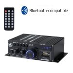 Amplificateur audio ak380, compatible bluetooth, karaok, home cinma, 2 canaux, classe de puissance ...