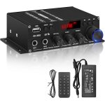 Amplificateur audio, amplificateur hifi, amplificateur stro 600w 2 canaux, bluetooth 5. 0, 12v 220v, ...
