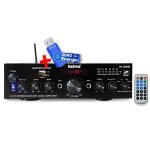 Amplificateur hifi st�r�o 2x 50w avec �cran lcd - usb mp3 sd bluetooth radio fm - 2 entr�es micros - ...