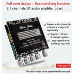 Amplificateur de puissance bluetooth zk - tb22, 2. 1 canaux, mini module d'ampli numrique sans fil, ...