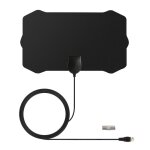 Amplificateur récepteur de signal d'antenne de télévision numérique d'intérieur 1080p 80 miles, rayon ... Amplificateur récepteur de signal d'antenne de télévision numérique d'intérieur 1080p 80 miles, rayon ...