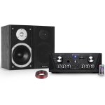 Amplificateur skytronic karaok� noir usb / sd / fm 160w + paire d'enceintes hifi 2 voies 140w