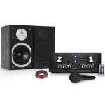 Amplificateur skytronic karaok� usb / sd / fm 160w + 2 enceintes hifi 140w + micro noir