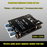 Amplificateur stéréo 50w x 2 hifi zk - 502t canaux, kit de carte haut - parleur audio, compatible bluetooth, ... Amplificateur stéréo 50w x 2 hifi zk - 502t canaux, kit de carte haut - parleur audio, compatible bluetooth, ...