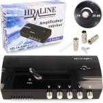 Amplificateur terrestre tnt 4 voies uhf vhf gain 25db - amplifier et repartir le signal tnt 14 ampi